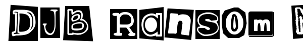 DJB Ransom Note Clipped font preview